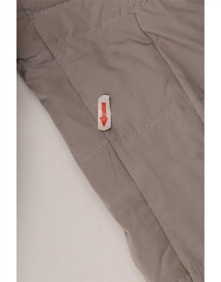 Napapijri Veste matelassée à capuche pour femme UK 10 Small Gris Polyester