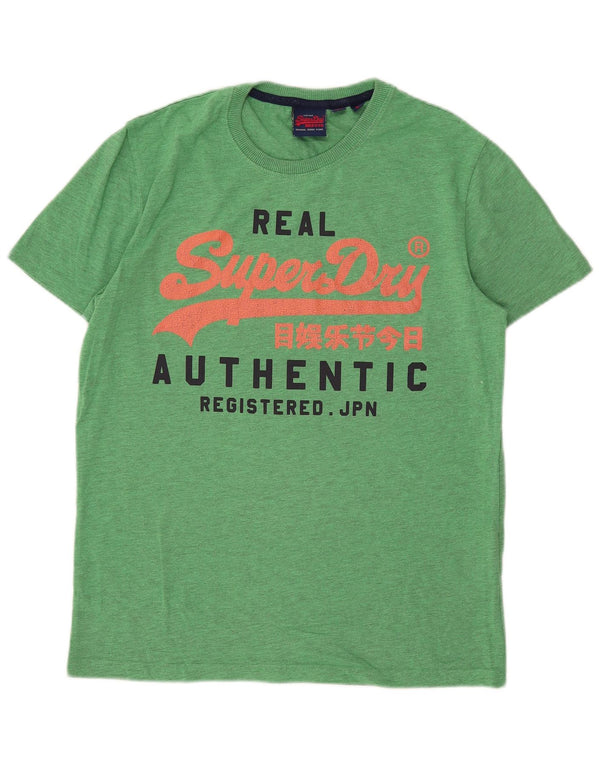 Superdry T-Shirt Graphique Haut Large Vert Coton Homme