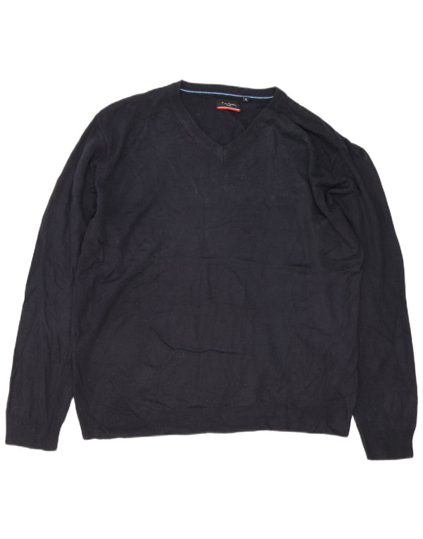 Pierre Cardin Pull Col V Homme XL Bleu Marine Acrylique