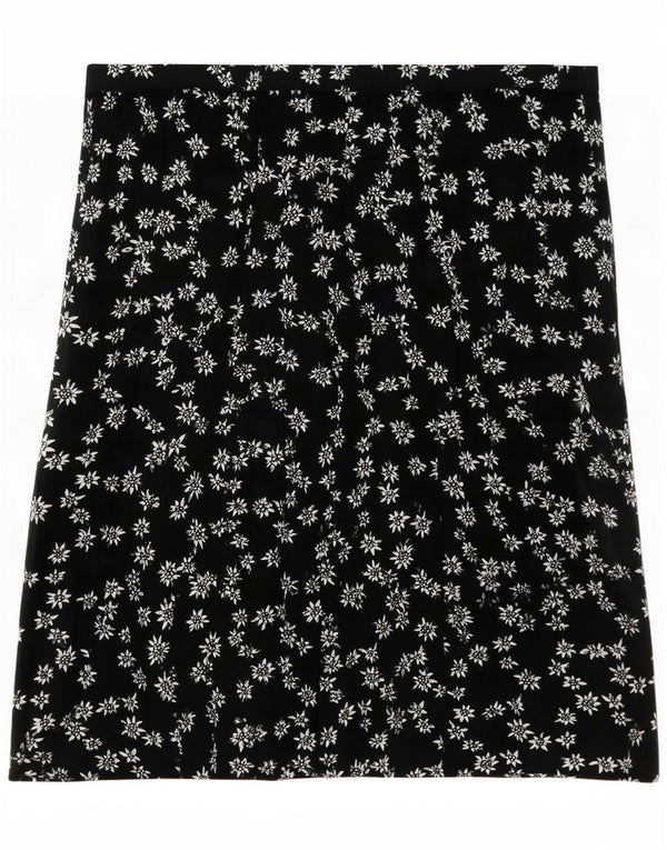 Jupe plissée femme vintage 2XL W40 Noir Floral