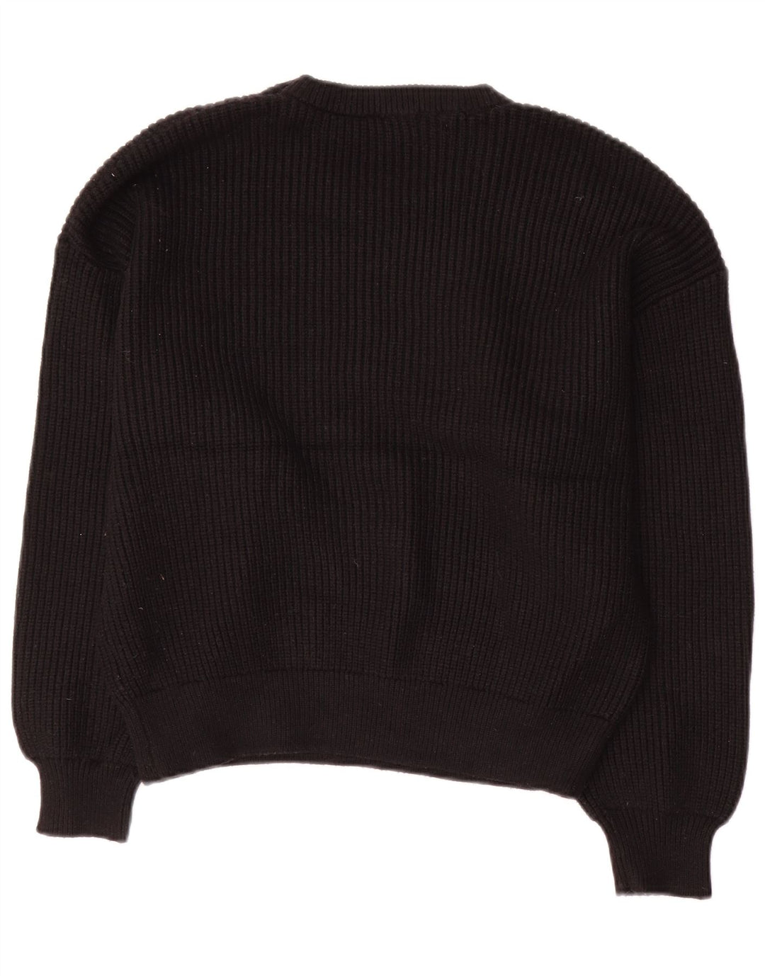 Zara Pull ras du cou pour femme UK 14 Medium Noir Viscose
