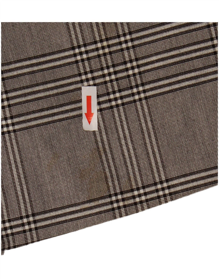 Zara Veste blazer surdimensionnée à 2 boutons pour femme UK 6 XS Gris à carreaux Viscose