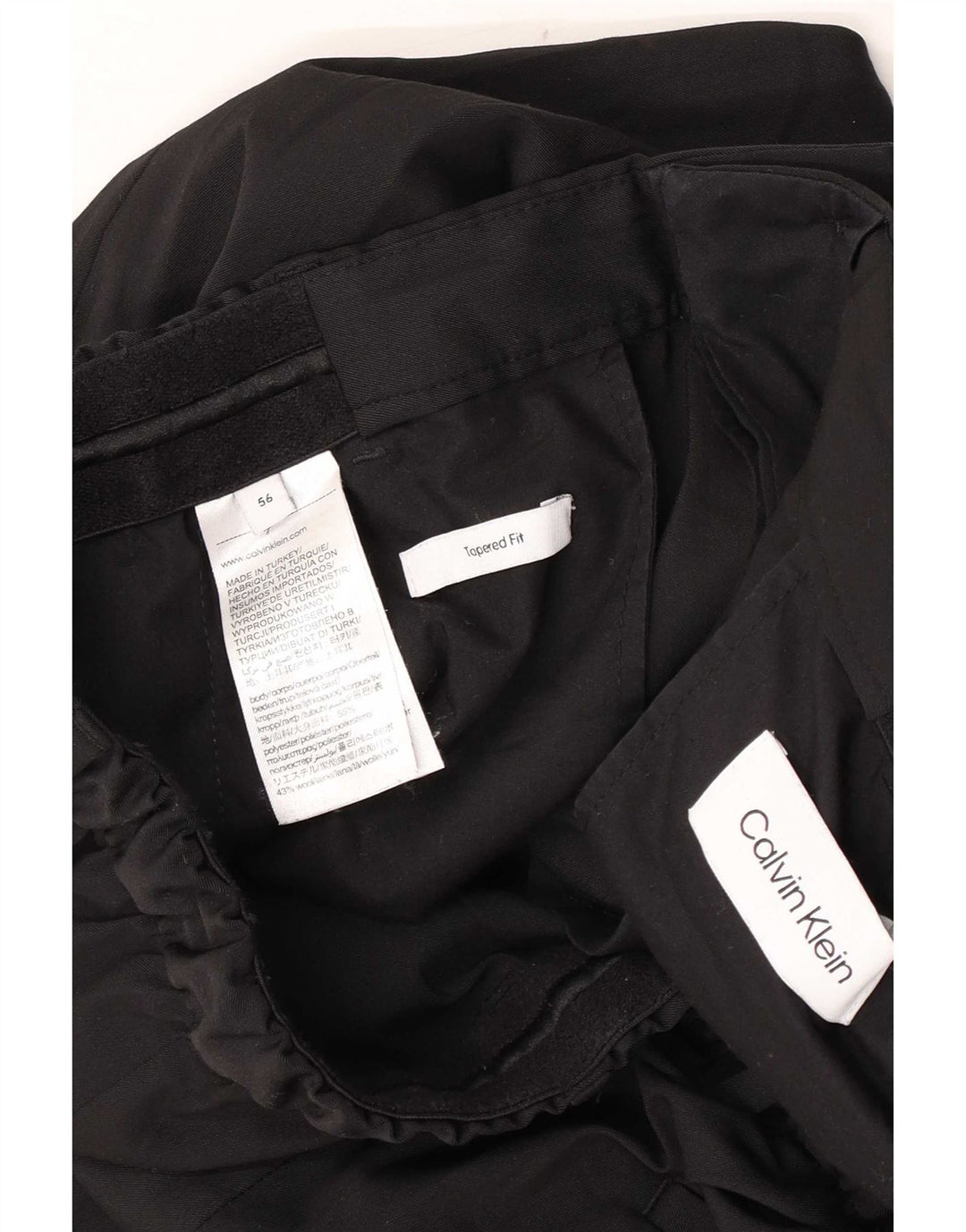 Calvin Klein Pantalon Chino Fuselé Homme W36 L30 Noir Polyester