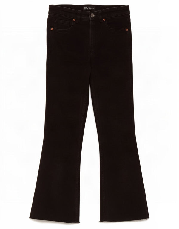 Zara Jean évasé femme EU 36 XS W26 L26 coton noir