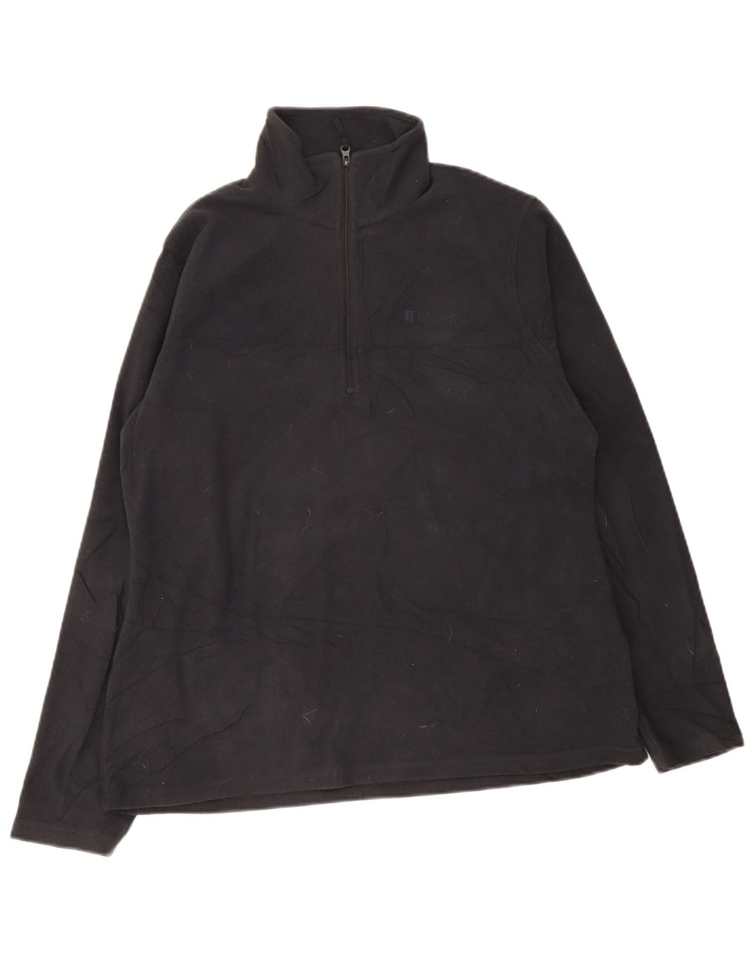 Warehouse Pull polaire à col zippé pour femme UK 16 Large Noir Polyester