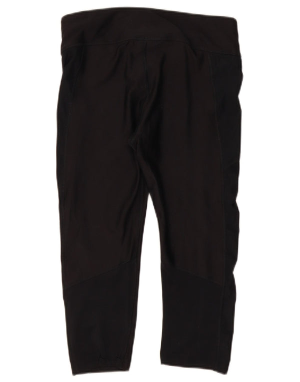 Under Armour Legging Capri Heat Gear Femme UK 12 Noir Moyen Polyester