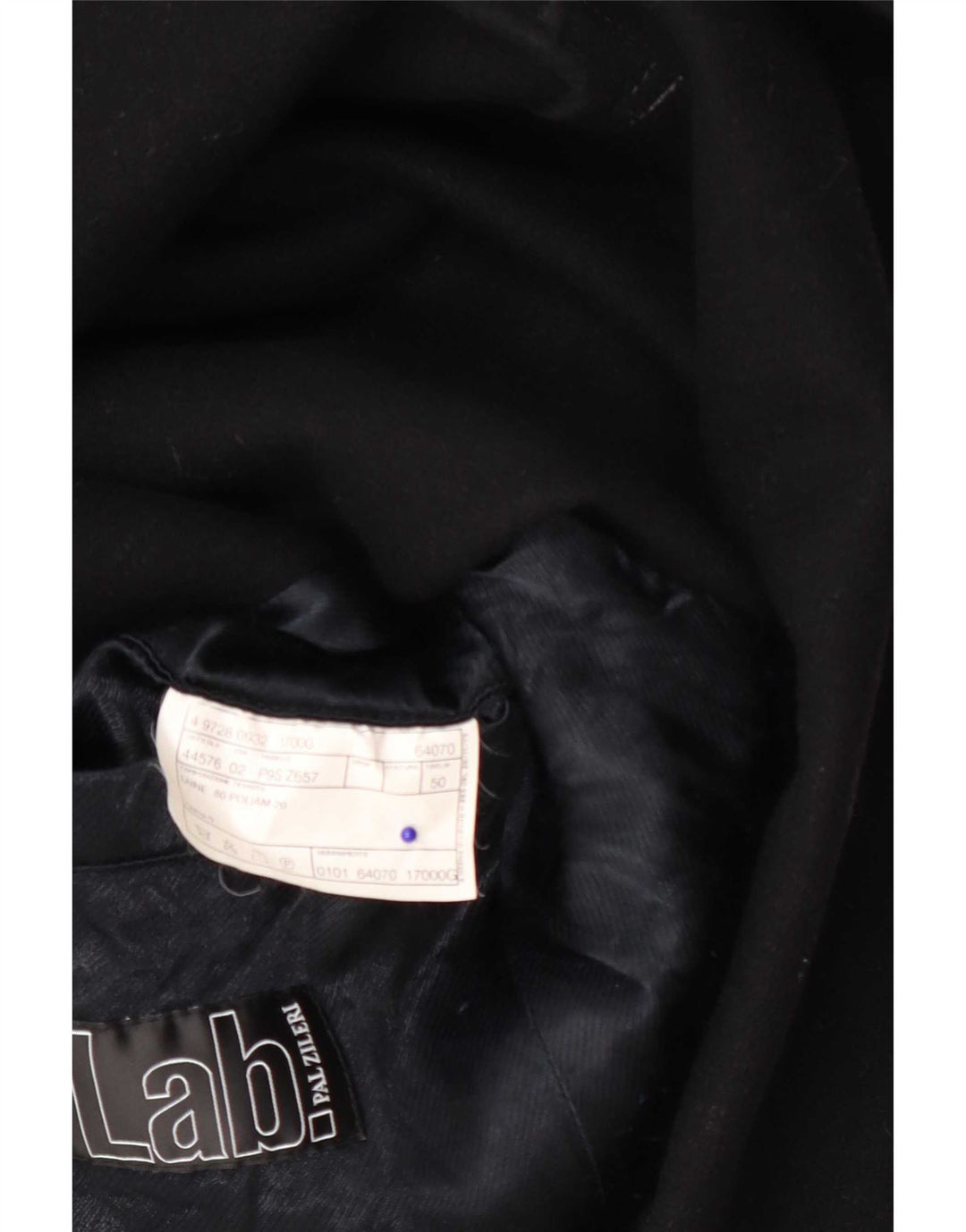 Pal Zileri Manteau Homme IT 50 Large Laine Noire