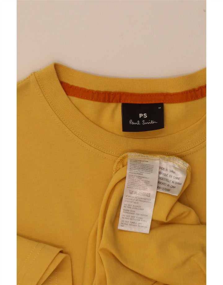 Paul Smith T-Shirt Top Jaune Moyen Coton Homme