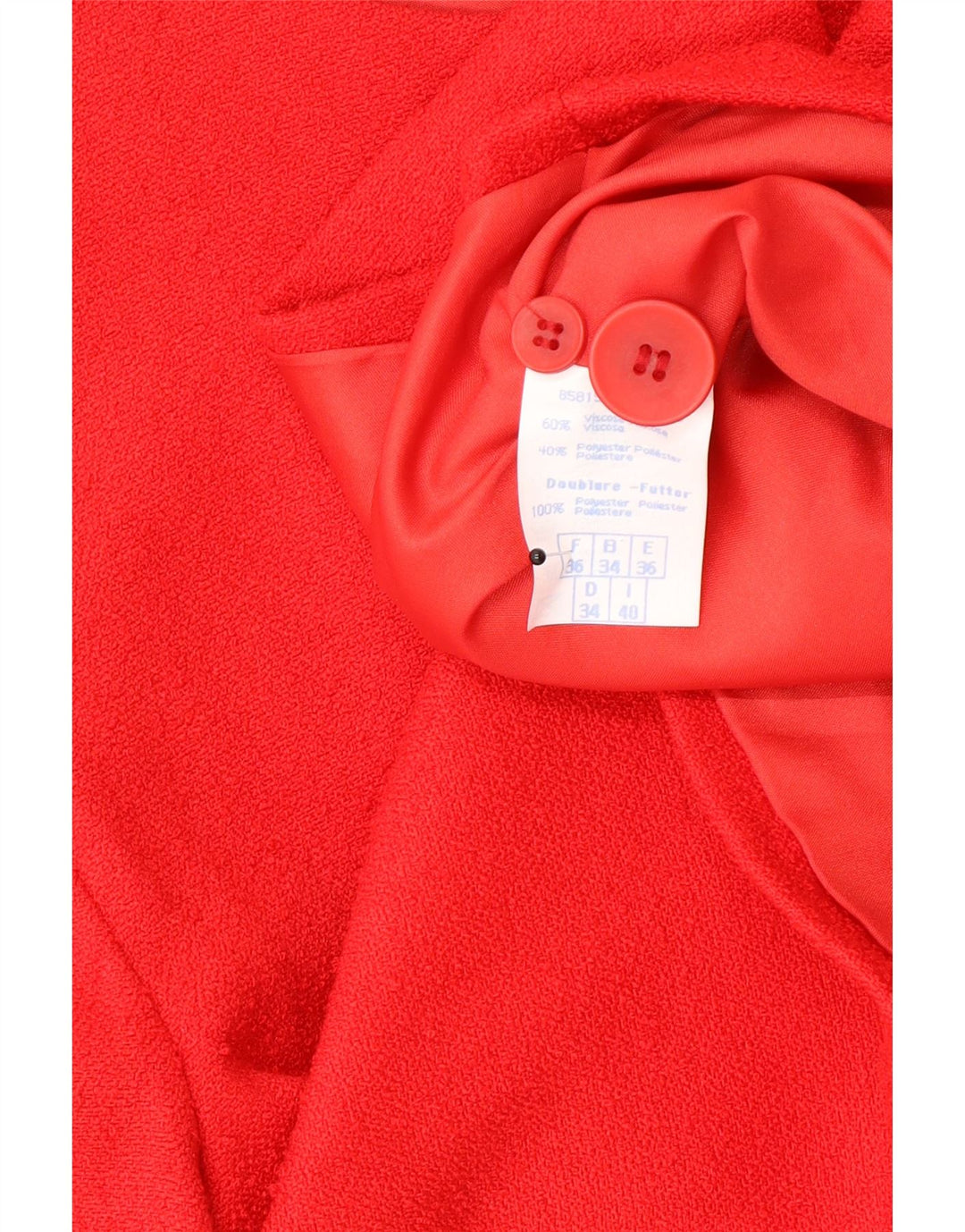 Pimkie Veste blazer courte à 4 boutons pour femme EU 36 Petite viscose rouge