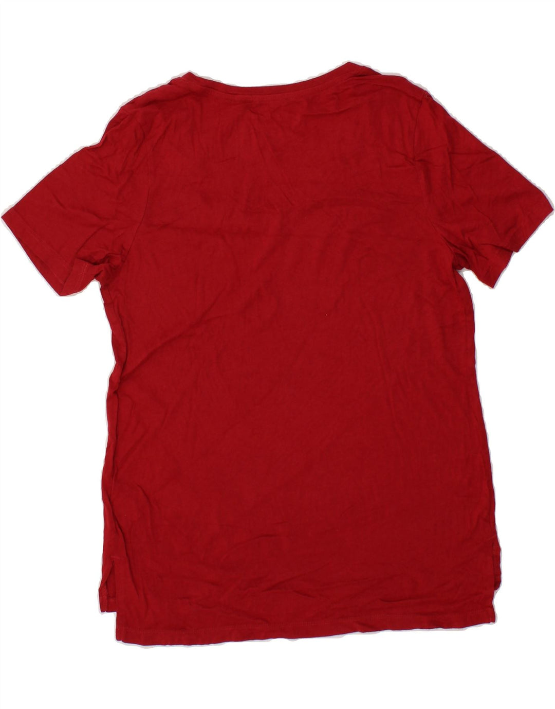 EDDIE BAUER Womens T-Shirt Top UK 12 Medium Red Cotton Vintage Eddie Bauer and Second-Hand Eddie Bauer from Messina Hembry 