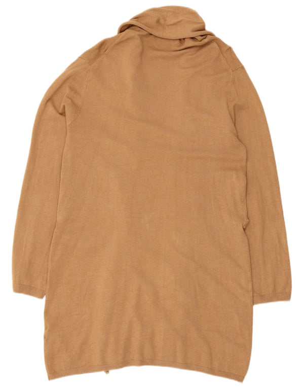 Zara Cardigan long pour femme en viscose beige UK 14