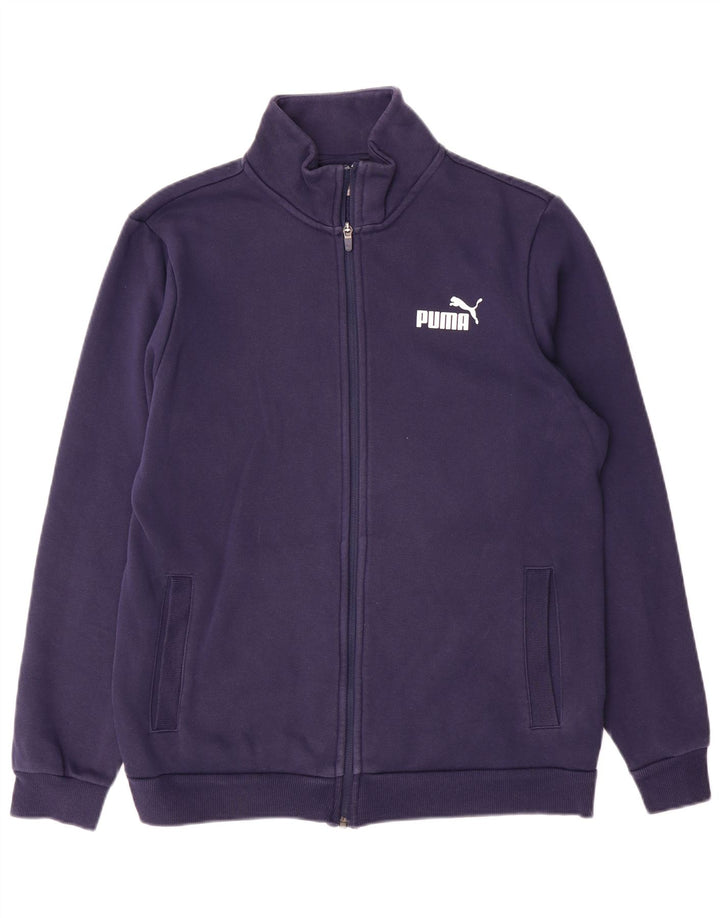 PUMA Veste de Survêtement Homme Bleu Marine Moyen Coton