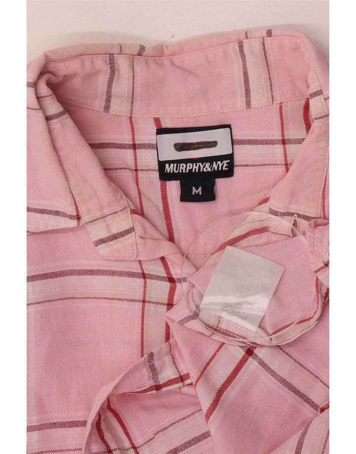 Murphy & Nye Chemise Homme Coton Rose Moyen à Carreaux