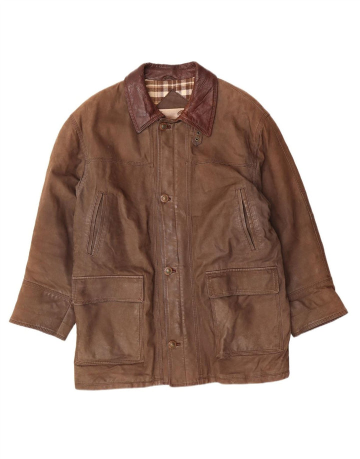 CONBIPEL Mens Natural Wear Leather Jacket IT 52 XL Brown Leather