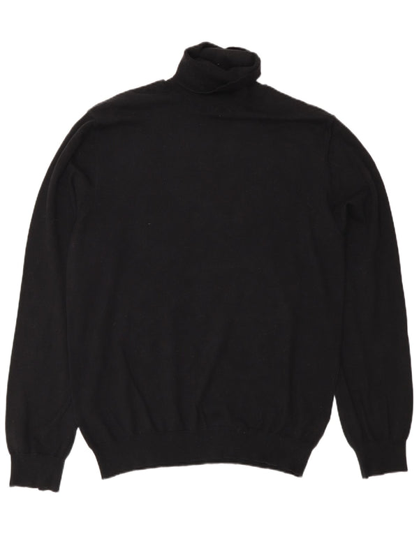 French Connection Pull col roulé pour femme UK 14 en coton noir moyen