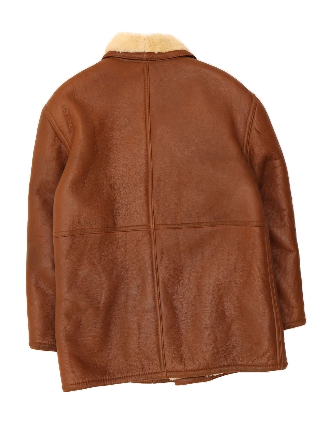 VINTAGE Veste en peau de mouton pour homme IT 52 XL en peau de mouton marron