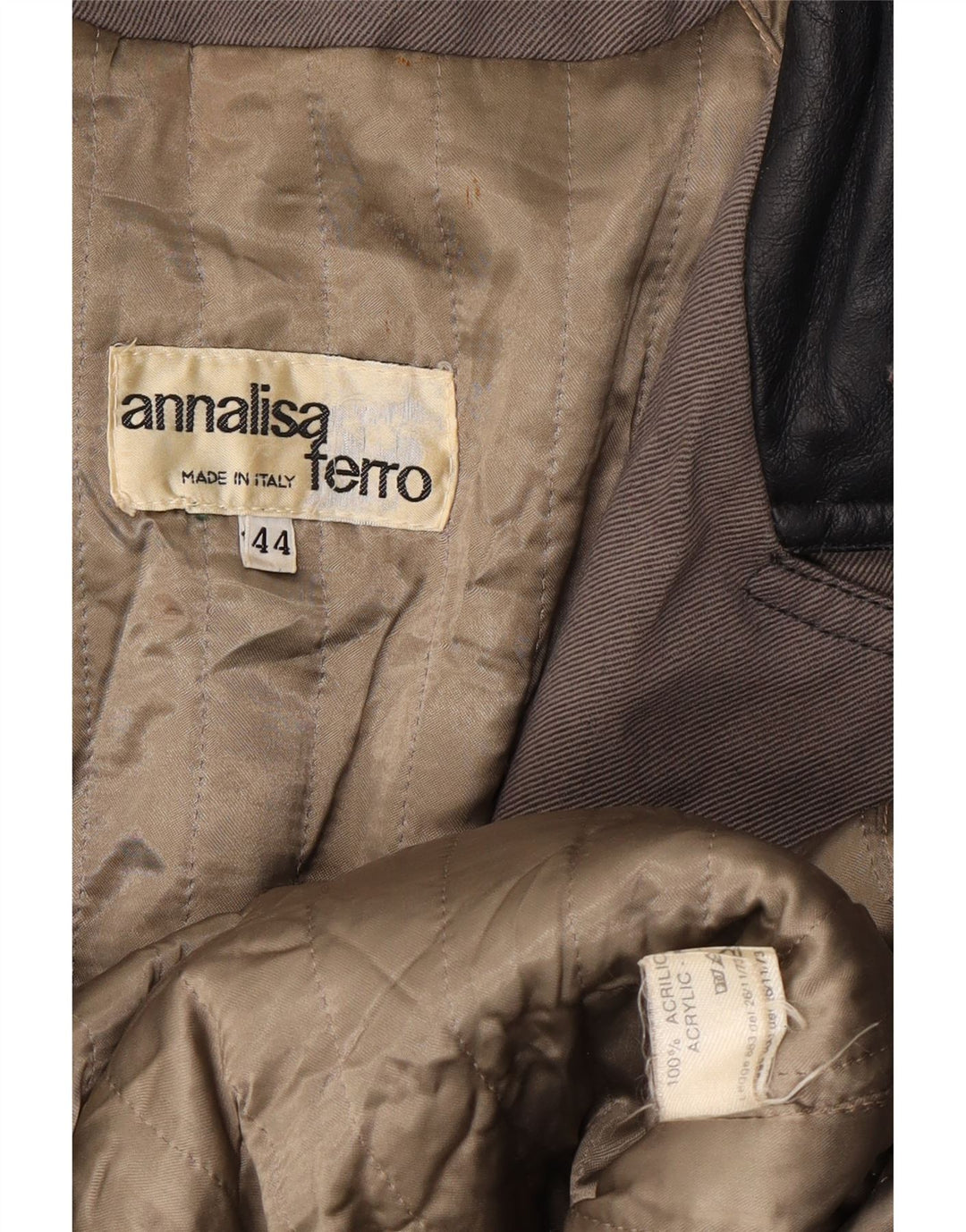 ANNALISA FERRO Pardessus Femme IT 44 Acrylique Gris Moyen