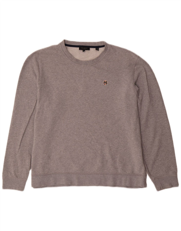 TED BAKER Sweat-shirt pour homme Taille 6 2XL Gris