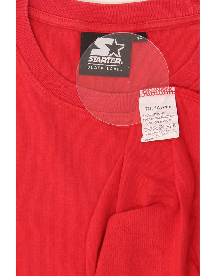 T-Shirt Graphique Starter Garçon 13-14 ans Rouge Coton