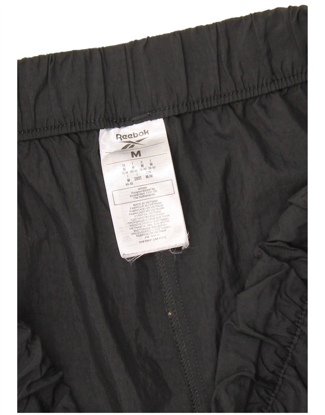 REEBOK Pantalon de Survêtement Joggers UK 12/14 Moyen Noir Nylon