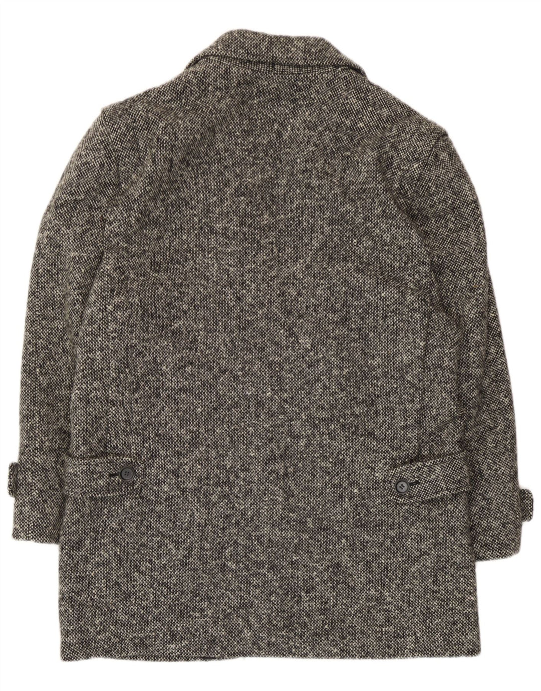 vintage Femme Pardessus UK 14 Gris Moyen