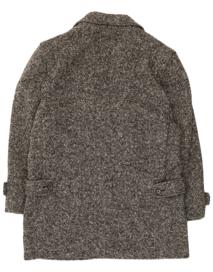 vintage Femme Pardessus UK 14 Gris Moyen