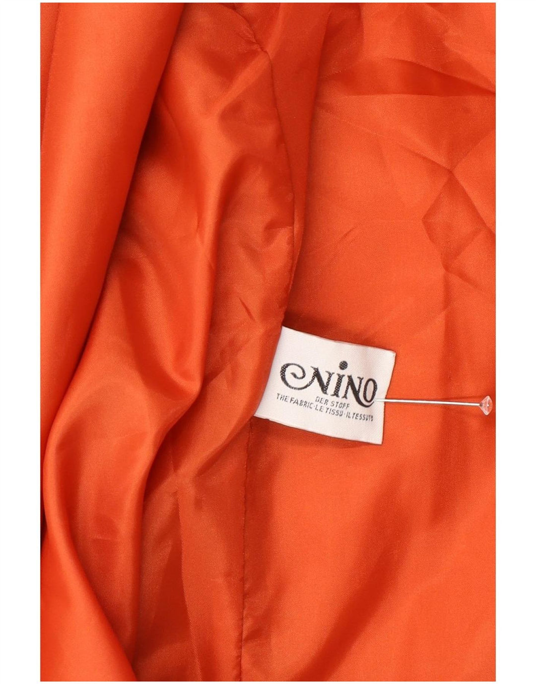 NINO Veste blazer double boutonnage pour femme UK 16 Large Orange Polyester