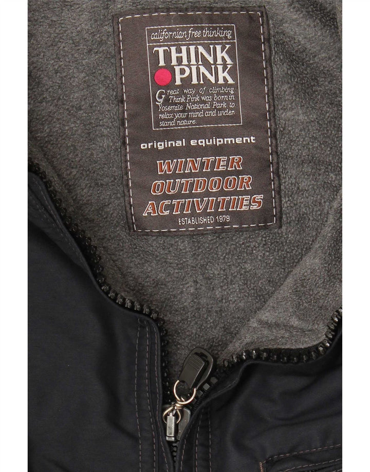 Think Pink Veste coupe-vent bomber pour homme UK 42 XL Bleu marine