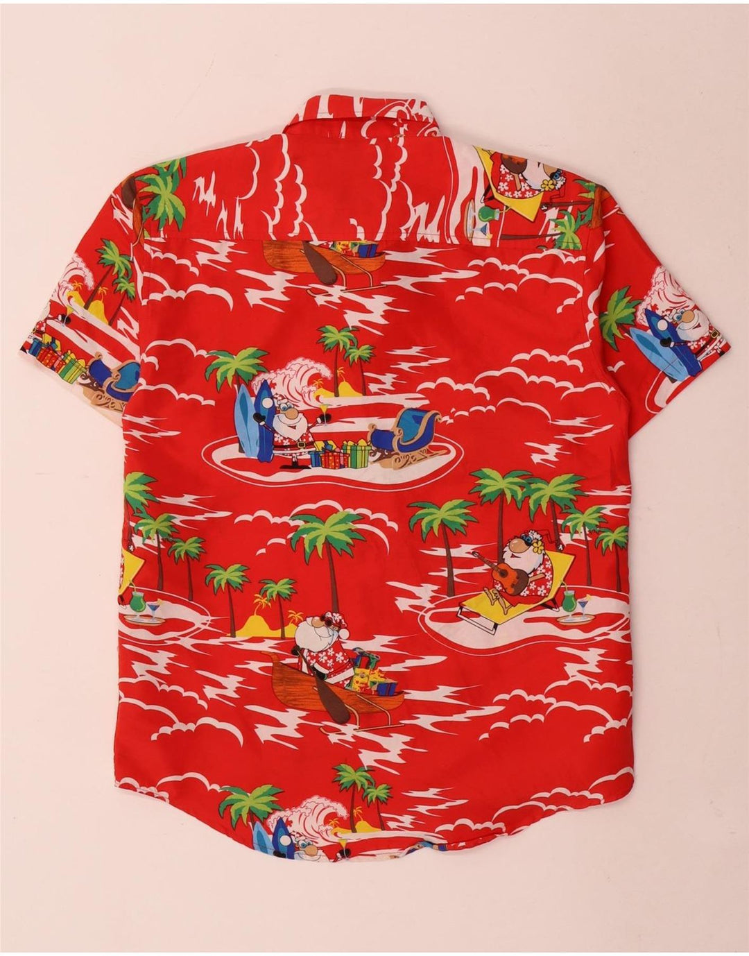 Lowes Chemise à manches courtes à motif abstrait pour garçon 11-12 ans Rouge hawaïen