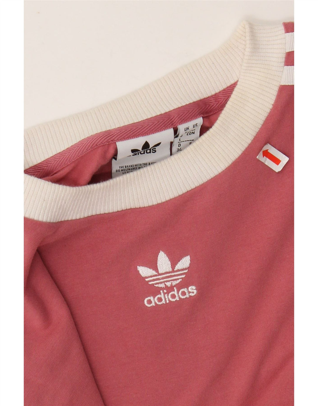 ADIDAS Haut à manches longues pour femme UK 8 Petit Rose Coton