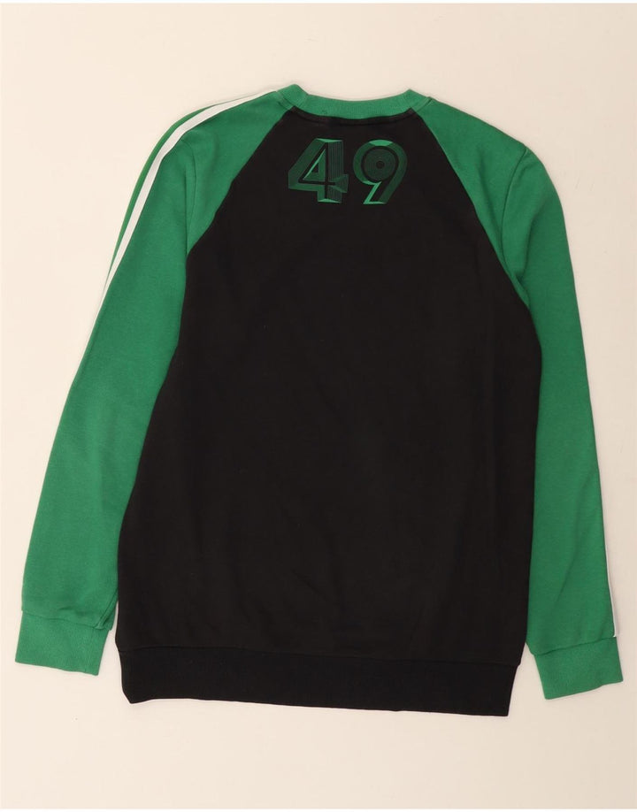 Adidas Sweat-shirt en coton color block noir moyen pour homme