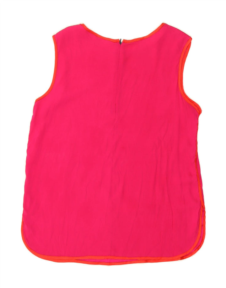 VINTAGE Womens Sleeveless Blouse Top UK 14 Medium Pink Vintage Vintage and Second-Hand Vintage from Messina Hembry 