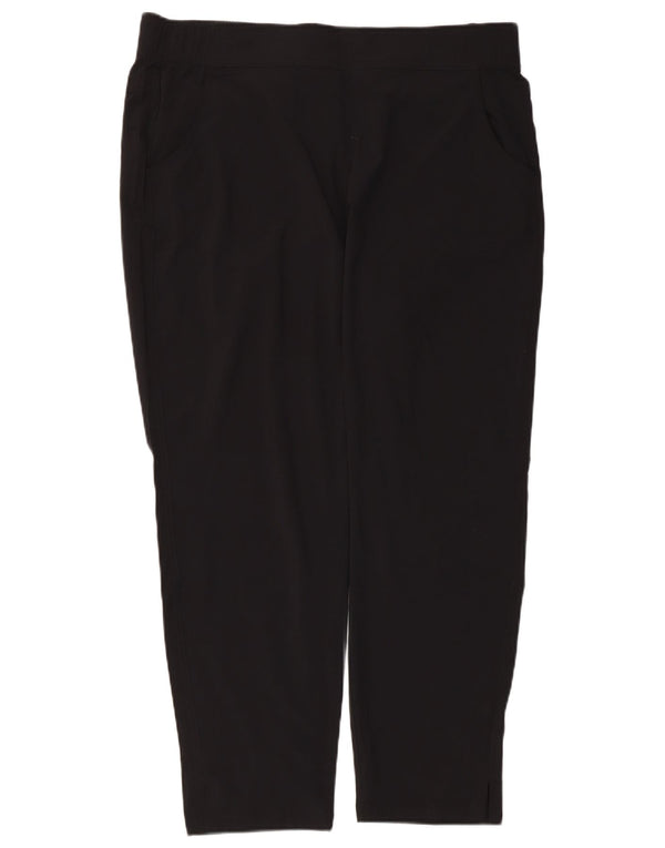 Eddie Bauer Pantalon droit décontracté pour femme Large W36 L27 Noir Polyester