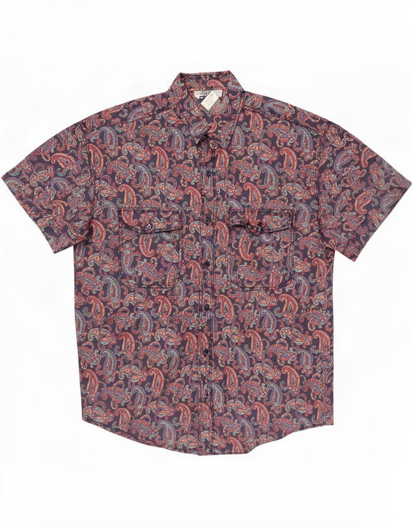 Marnie West Chemise à manches courtes pour homme 2XL Soie cachemire multicolore