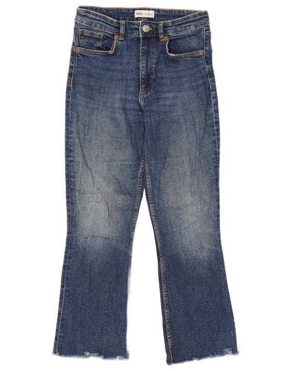 Zara Jean court bootcut pour femme EU 38 Small W28 L25 Bleu