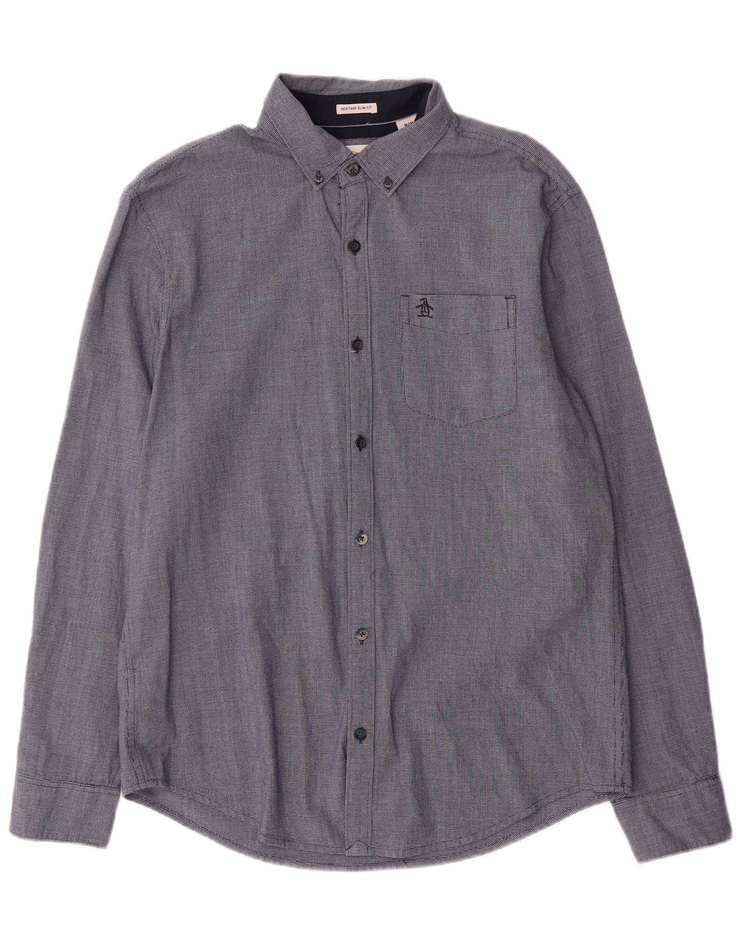 Penguin Chemise Slim Fit Heritage Homme Bleu Moyen Coton
