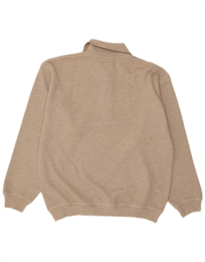 Bounded Waters Pull Col Polo Homme Beige Moyen