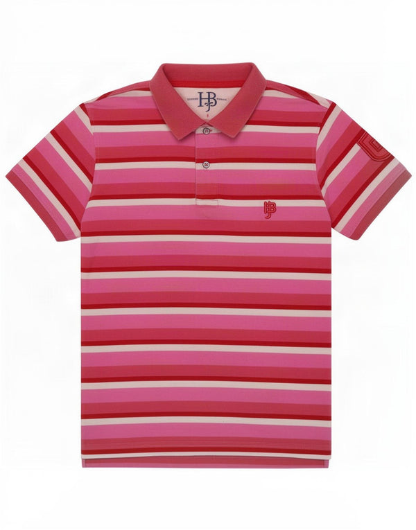Harmont & Blaine Polo Homme Large Rose Rayé Coton