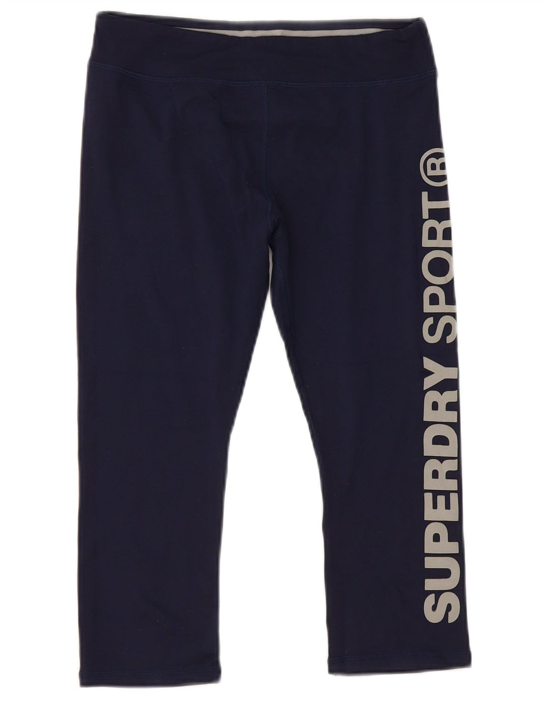 Superdry Legging Capri Graphique Femme UK 6 XS Bleu Marine Polyester