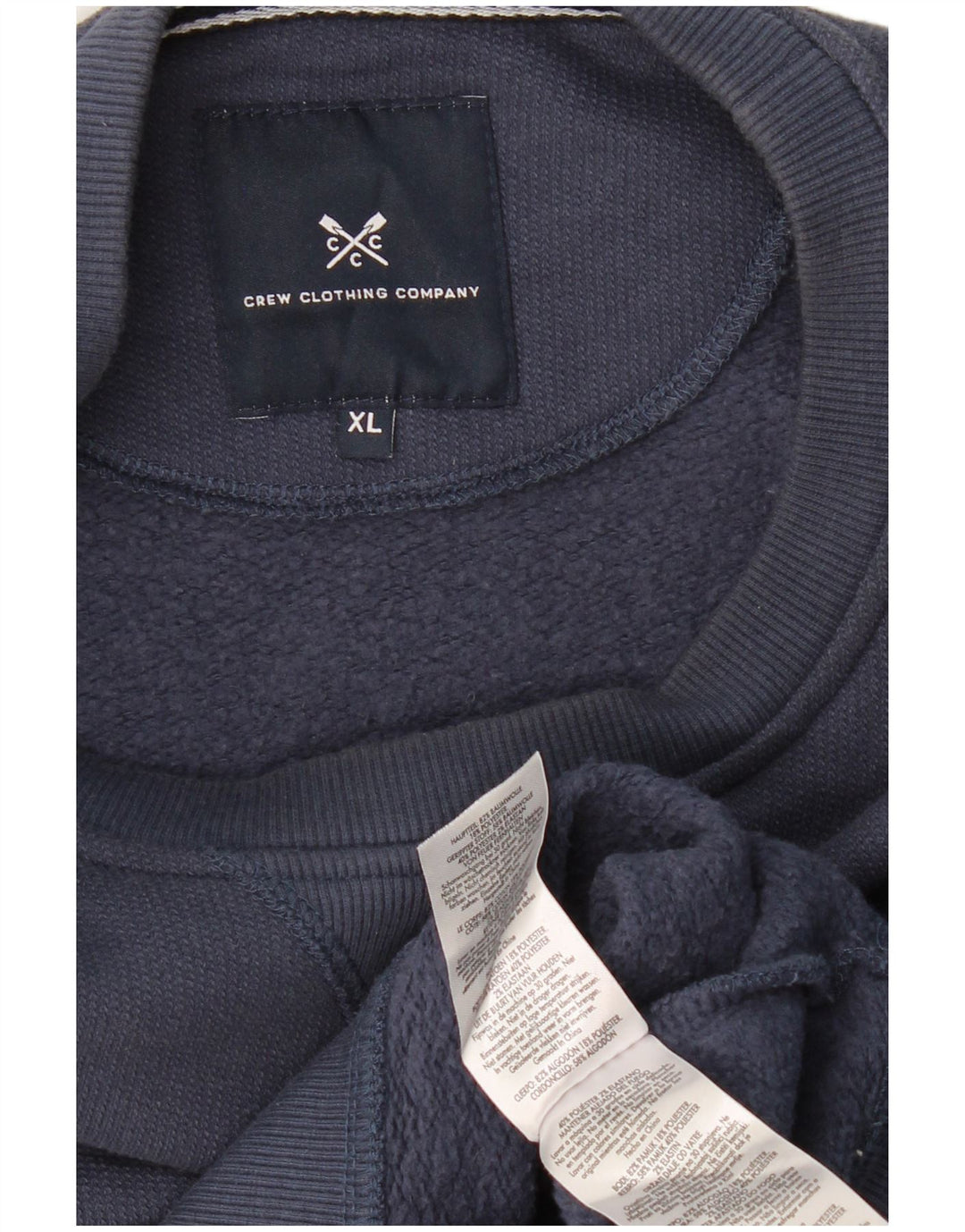 CREW CLOTHING Sweat-Shirt Homme XL Bleu Marine Coton
