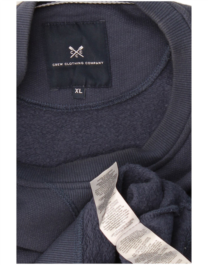 CREW CLOTHING Sweat-Shirt Homme XL Bleu Marine Coton