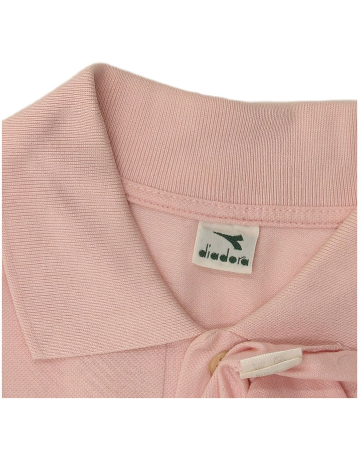 Diadora Polo Homme Rose Moyen Coton