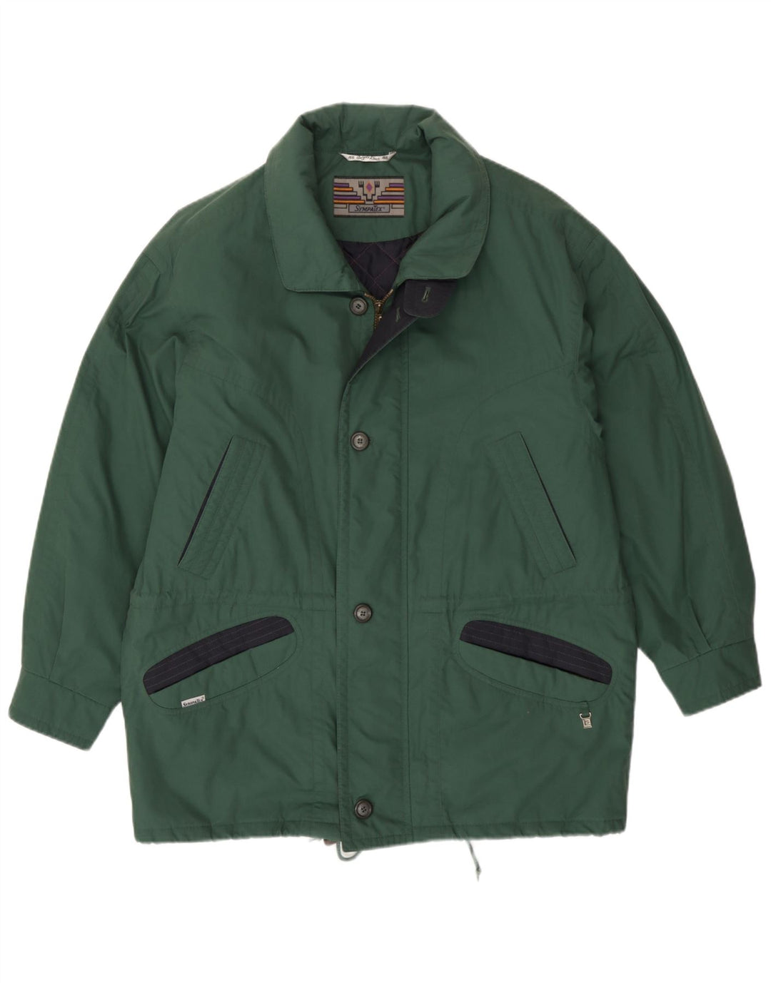 Angelo Litrico Manteau matelassé coupe ample pour homme IT 58 en coton vert moyen