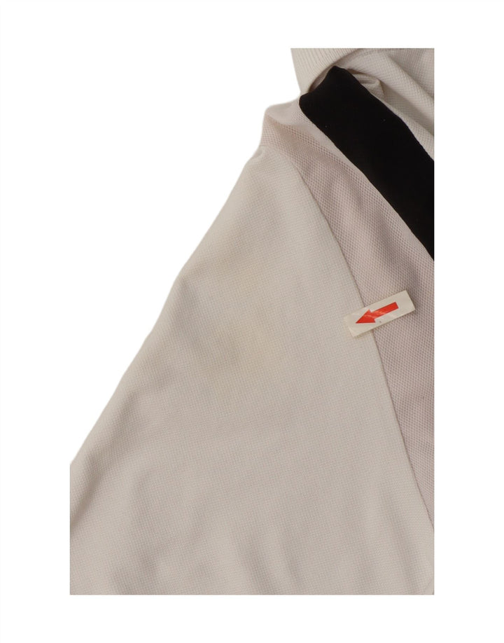 Lotto Polo Homme Large Blanc Colorblock Nylon