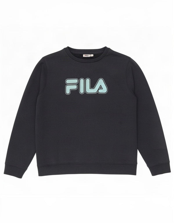 Fila Sweat-shirt graphique pour femme UK 16 Large Bleu marine Polyester