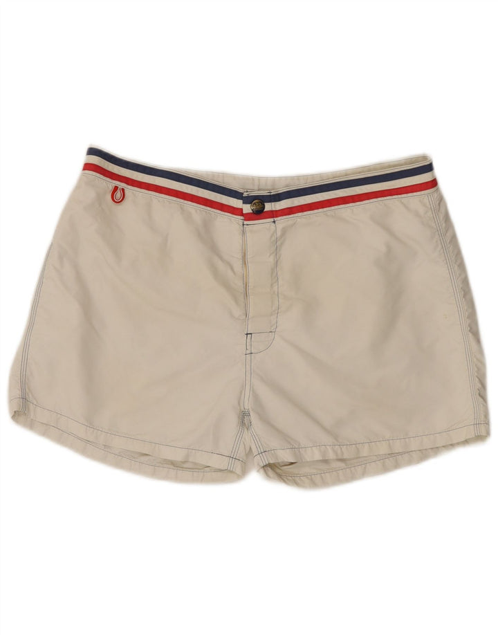 Sundek Short de bain homme en nylon blanc cassé moyen