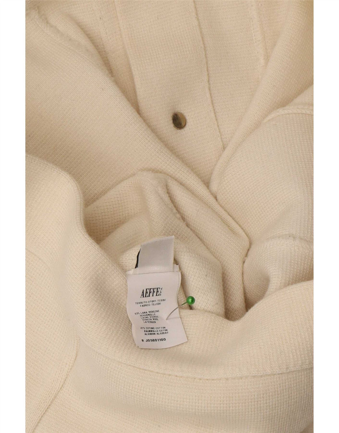 Moschino Pull Cardigan Femme UK 8 Petit Laine Blanc Cassé