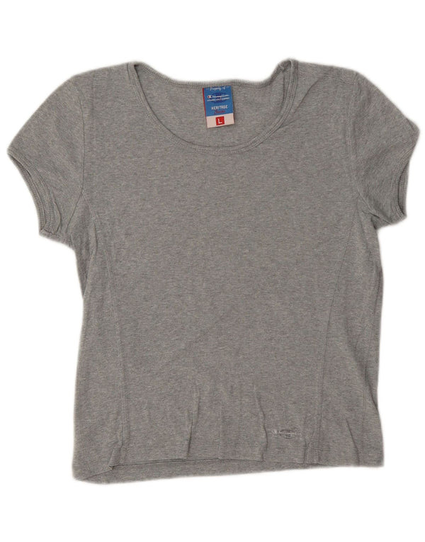Champion T-Shirt Heritage Classics Fille 11-12 Ans Grand Gris