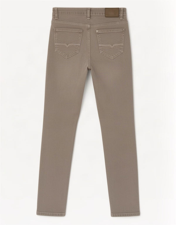Guess Pantalon décontracté slim pour fille 13-14 ans W28 L30 Gris Coton