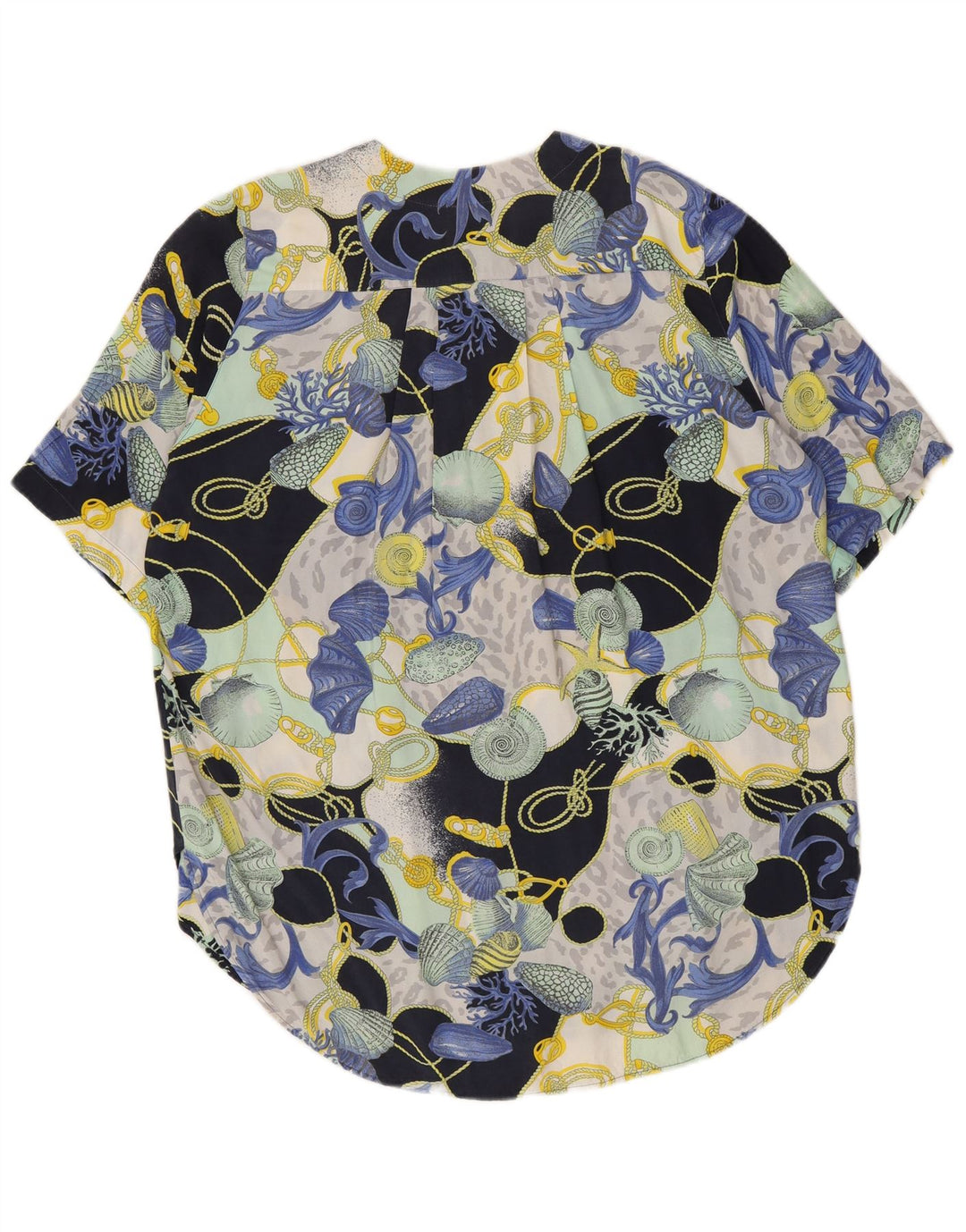 vintage Womens Abstract Pattern Shirt Blouse UK 16 Grand Multicolore